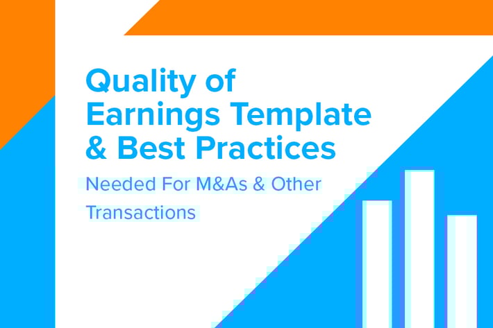 Quality of Earnings Template Best Practices Needed For M As Other