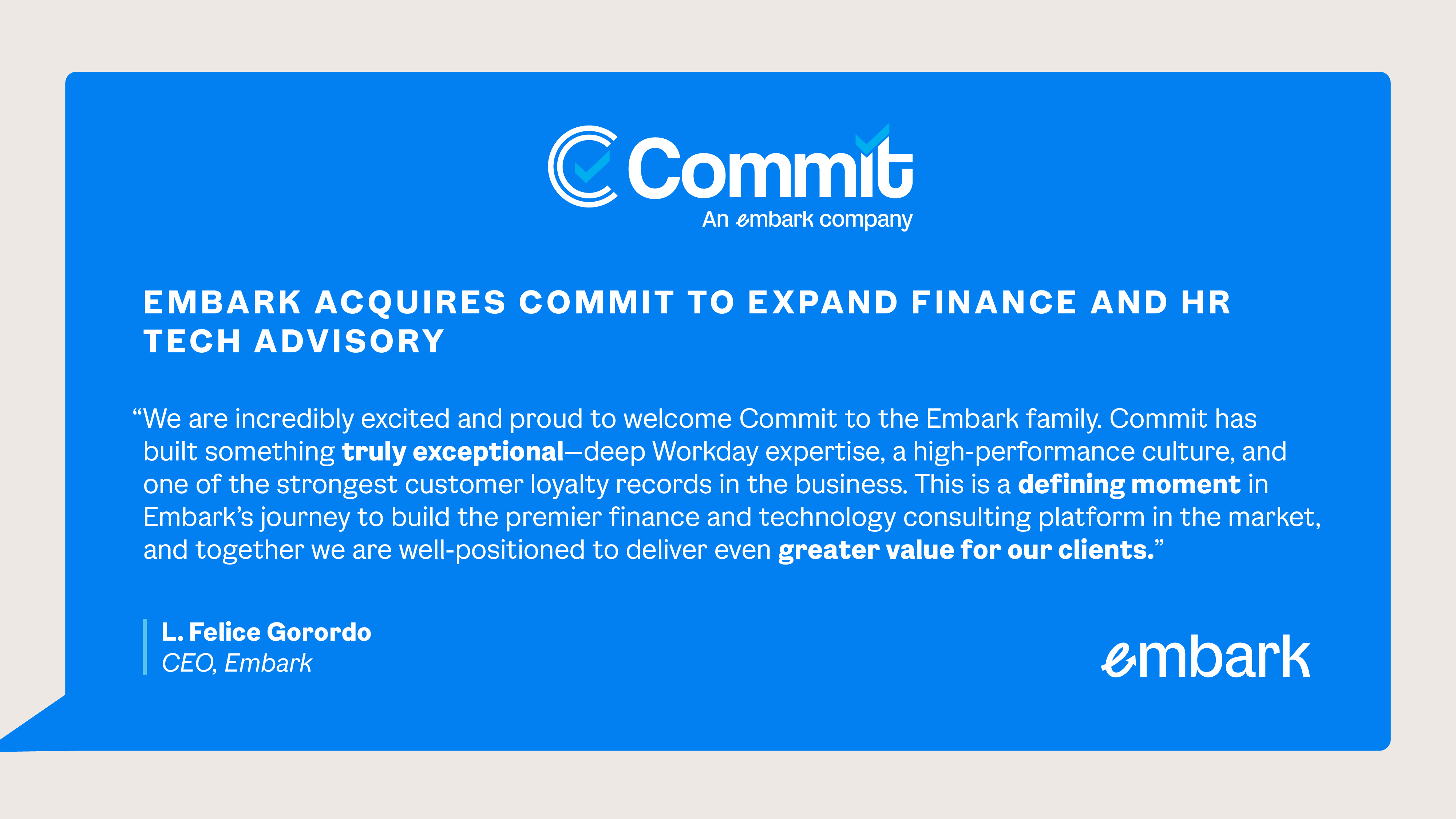 Embark and Commit Join Forces to Expand Finance and HR Technology Advisory Capabilities